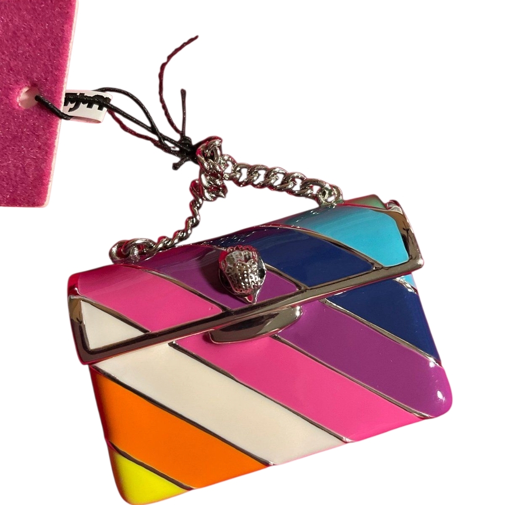 Kurt Geiger London Rainbow Kensington Purse Brooch Pin w/ Signature Eagle Head